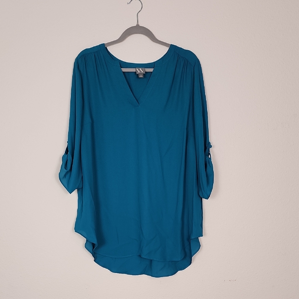 Worthington Blue Dolman Sleeve Tunic